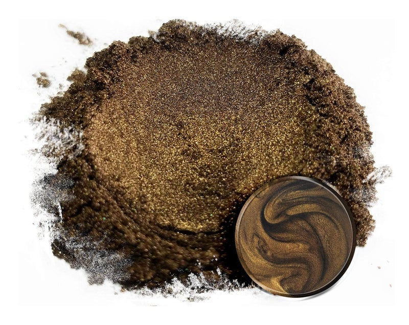Eye Candy Pigments Premium Brown Mica Powder - Bushido Brown (50gr) - for Epoxy, Resin, Soap, Paint, Woodworking, Acrylic Pouring, Bath Bombs, Fishing Lures - DIY Arts and Crafts Additive - Image 2
